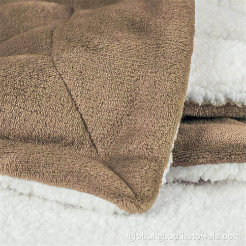 Blanket & Throw Double Layer Flannel Sherpa Fleece Throw Blanket Factory
